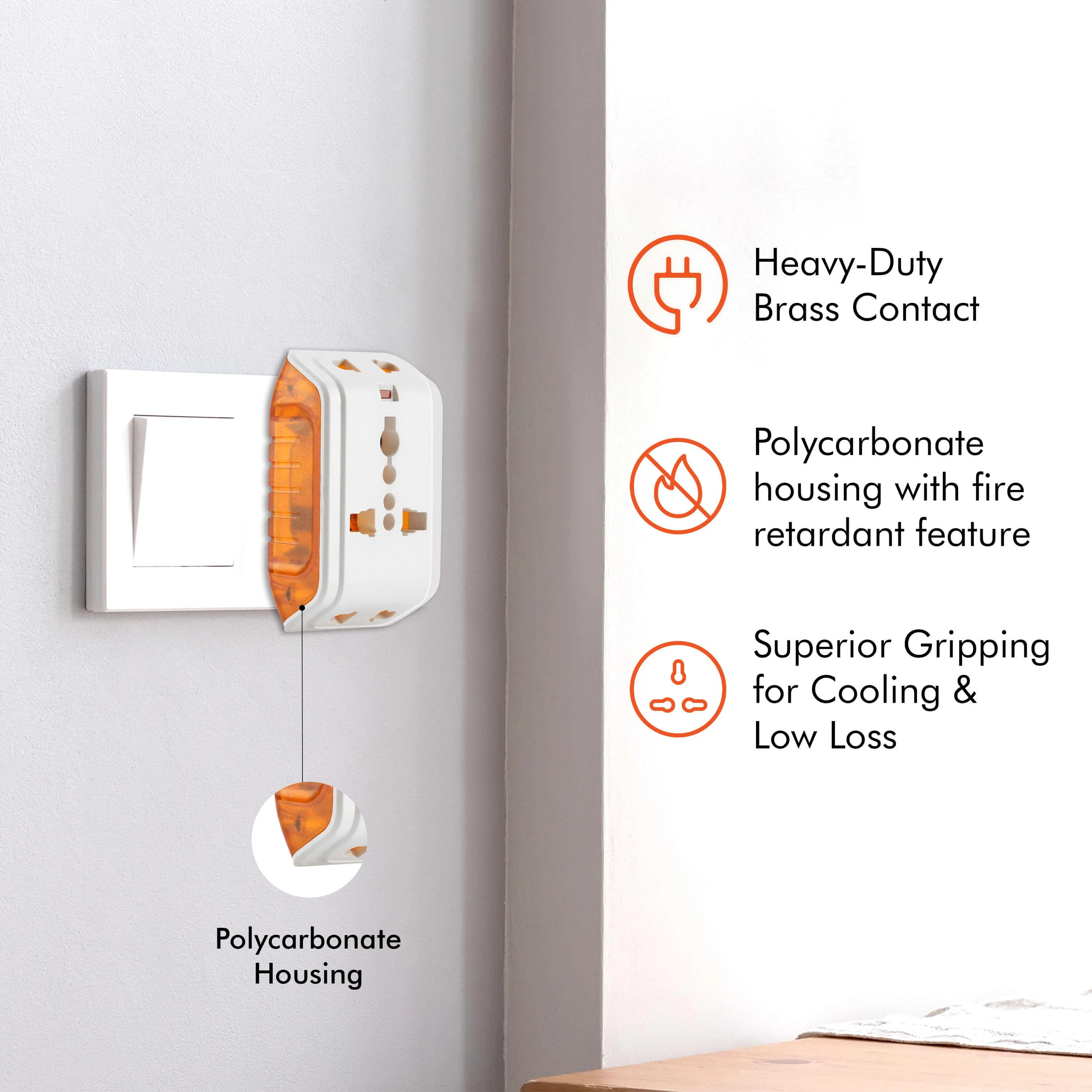 10 Amp Multi Plug Adaptor (Socket) - Image 3