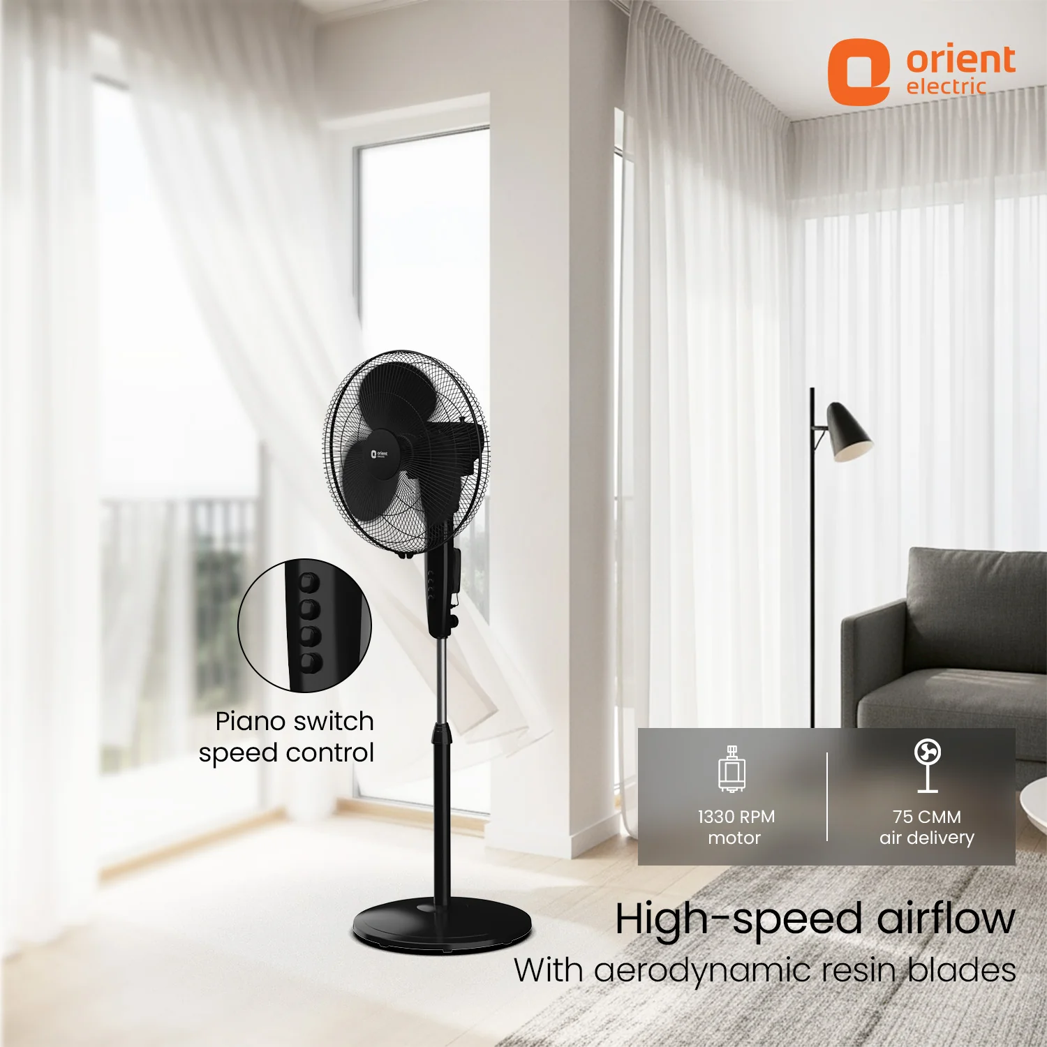 400MM Stand 31 Neo Stand Fan - Image 9