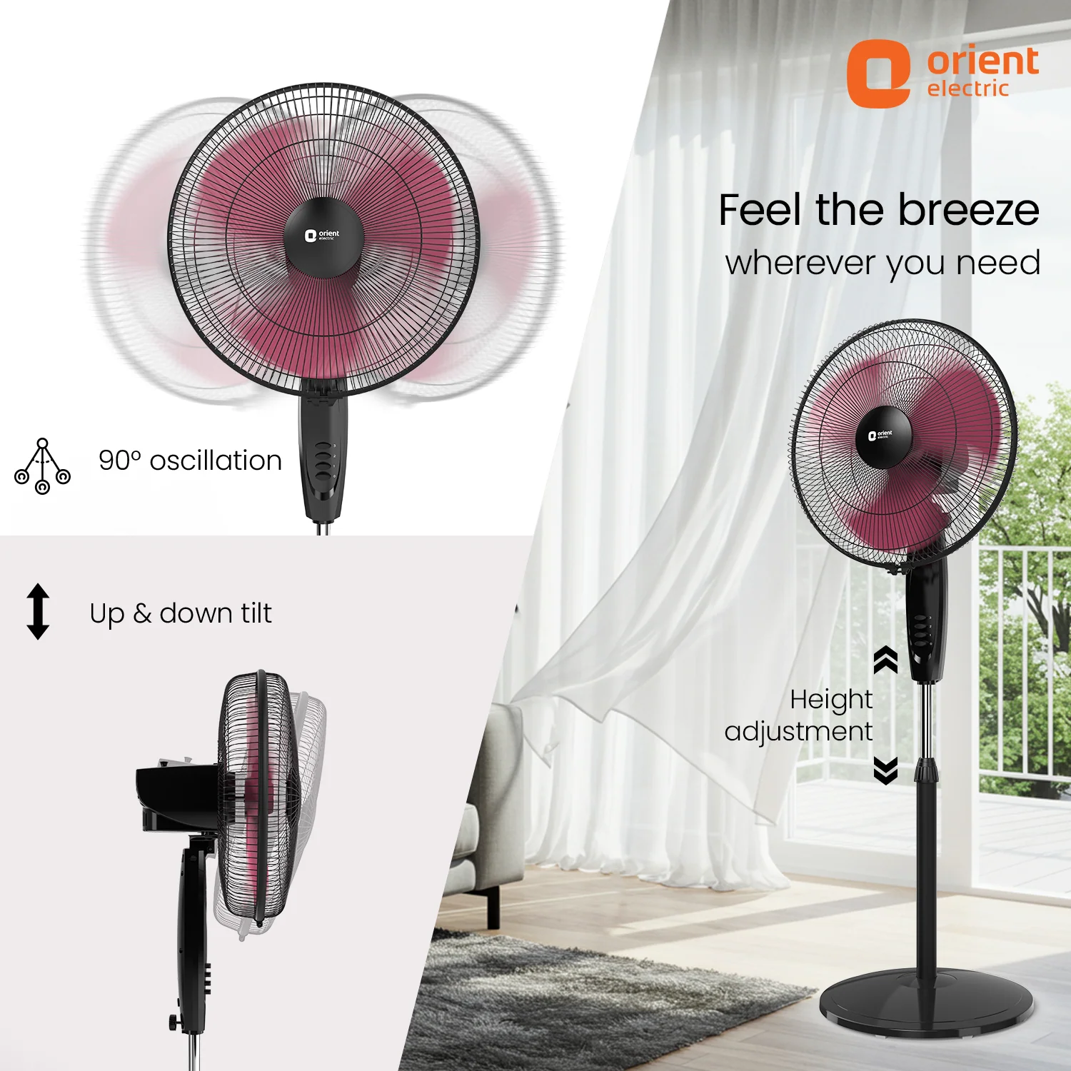 400MM Stand 37 Neo High Speed Pedestal Fan - Image 3