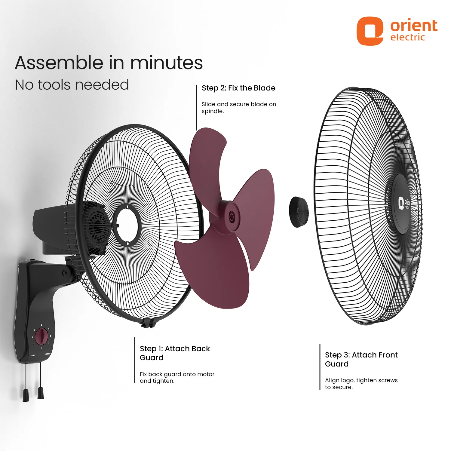 400MM Wall 47 3-in-1 High Speed Wall Fan | Ideal for Large Area | - Image 6