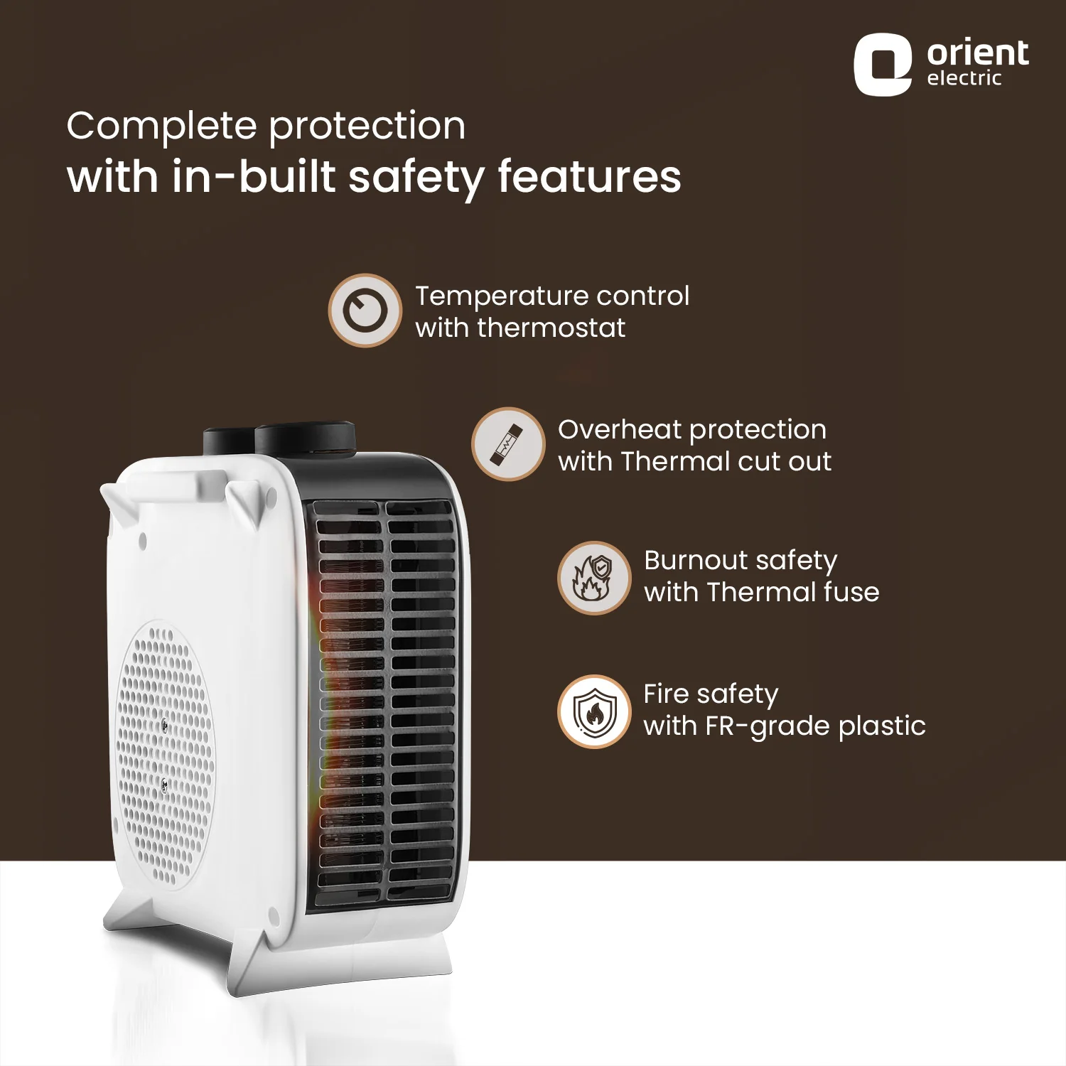 Glint Blower Room Heater for Home | Dual Heating Mode (1000 | 2000 Watts) | Overheat Protection | 5 Level Safety | Electric Fan Heater for Winter - Image 6