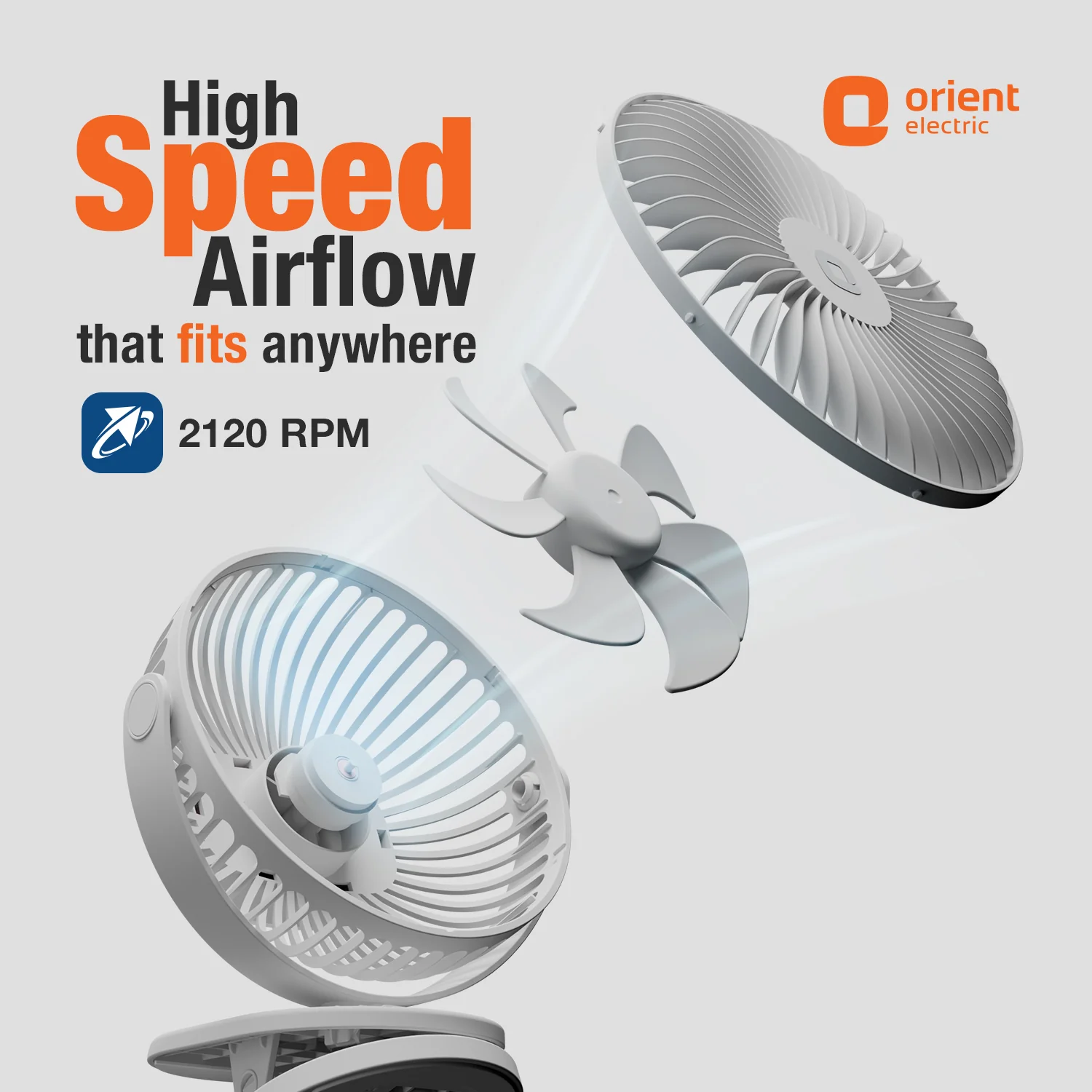 Orbis 5'' Personal Fan | 360 Degree Rotation | Chargeable Portable Fan - Image 22