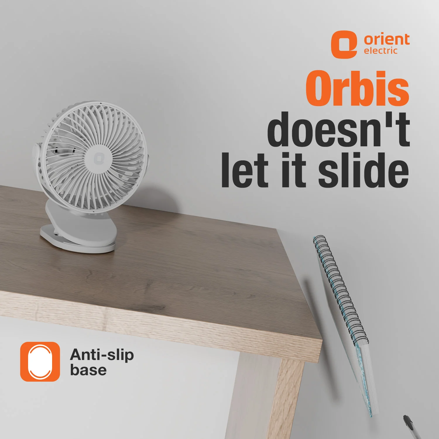 Orbis 5'' Personal Fan | 360 Degree Rotation | Chargeable Portable Fan - Image 25