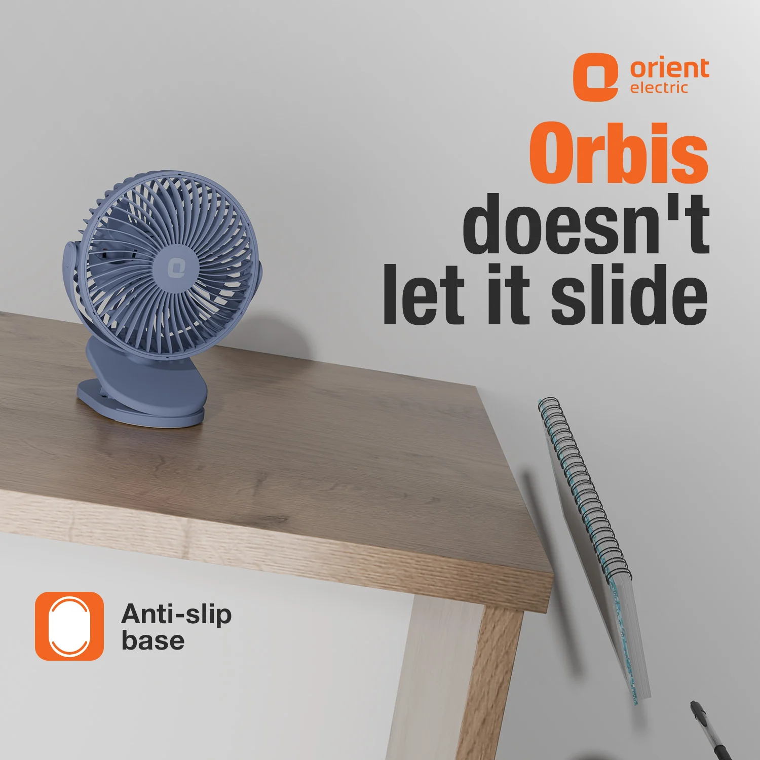 Orbis 5'' Personal Fan | 360 Degree Rotation | Chargeable Portable Fan - Image 34