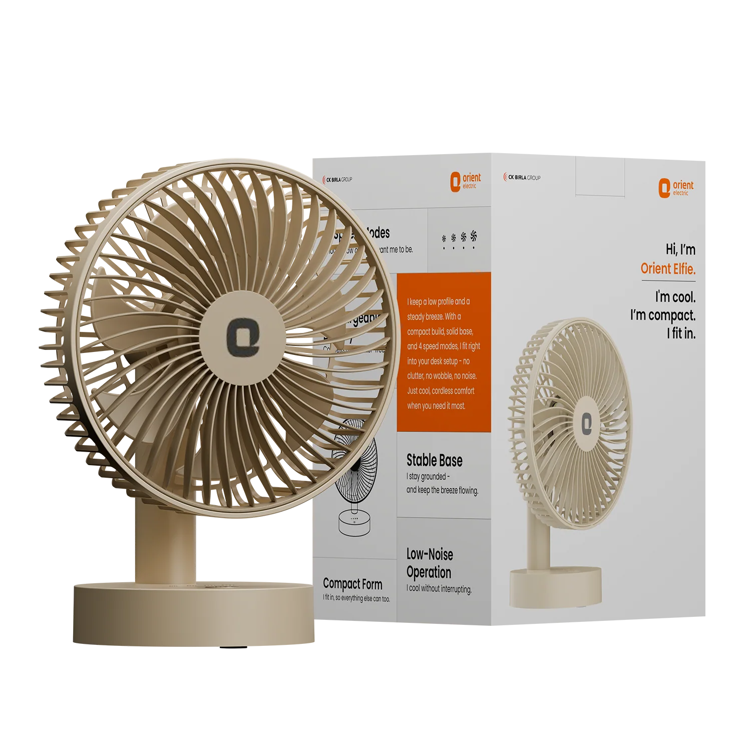 Orient Elfie 5" Compact Size Personal Fan | Chargeable Portable Fan | Mini Handheld - Image 10