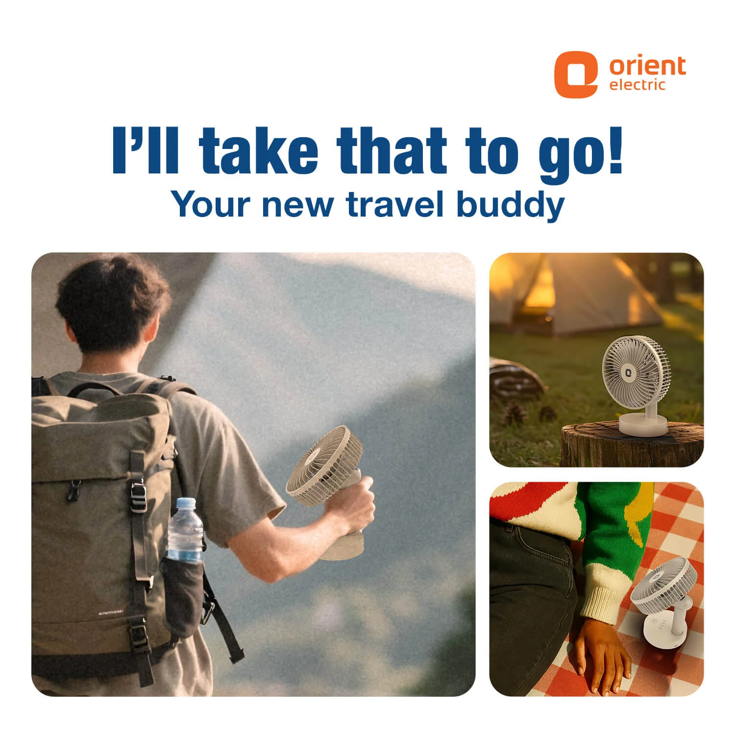 Orient Elfie 5" Compact Size Personal Fan | Chargeable Portable Fan | Mini Handheld - Image 12