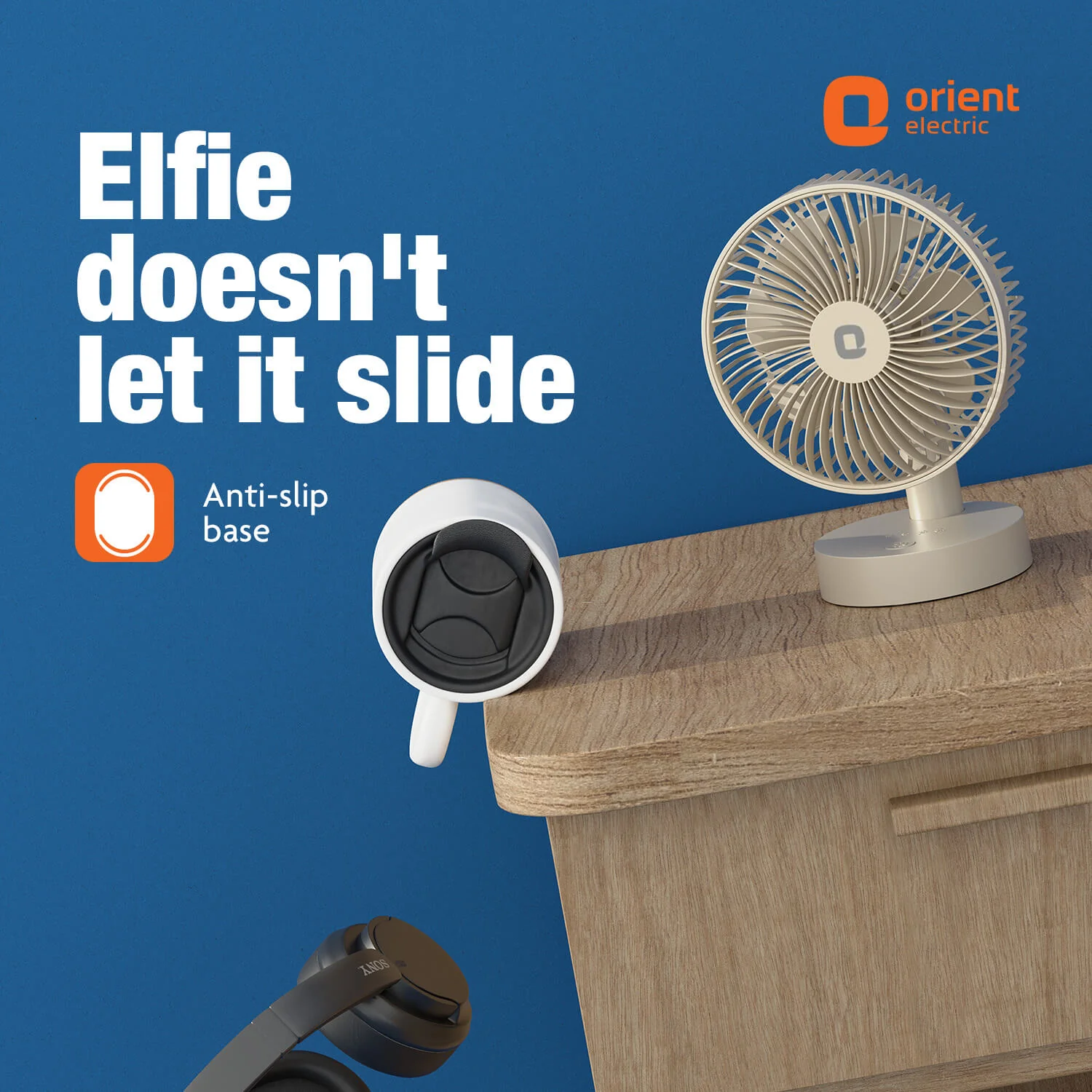 Orient Elfie 5" Compact Size Personal Fan | Chargeable Portable Fan | Mini Handheld - Image 17