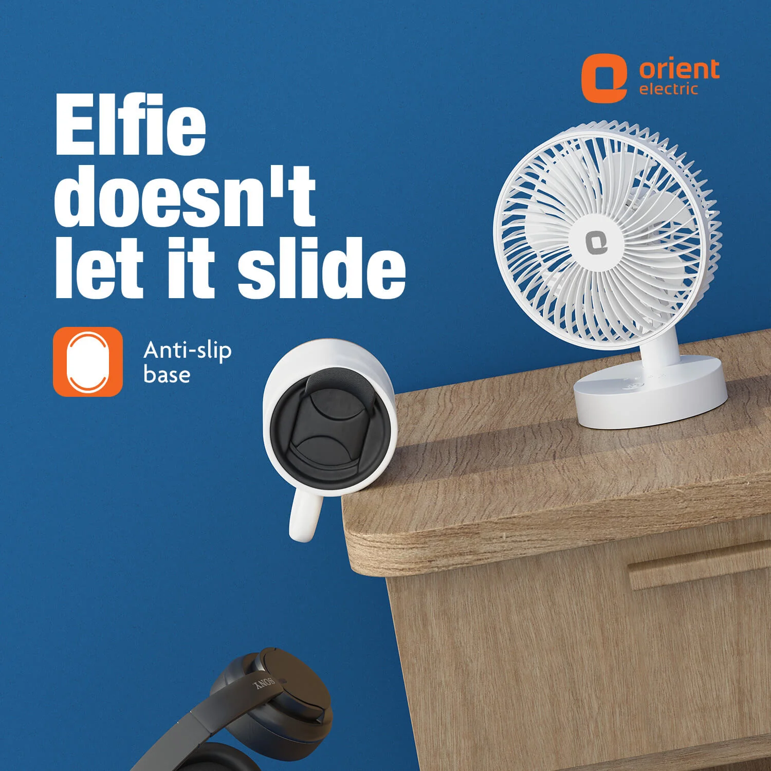 Orient Elfie 5" Compact Size Personal Fan | Chargeable Portable Fan | Mini Handheld - Image 7